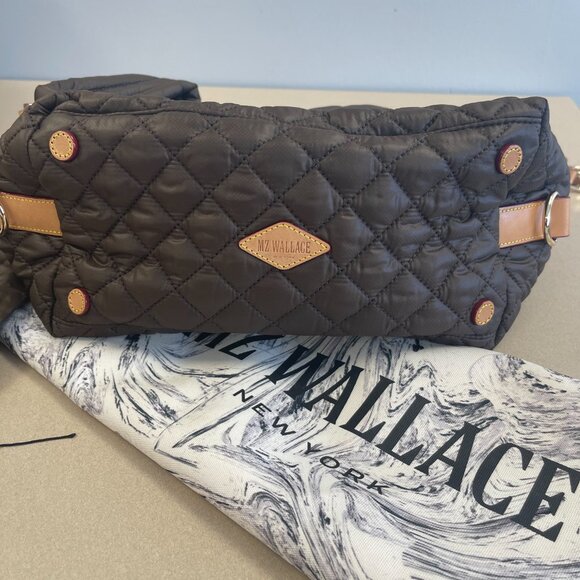MZ Wallace Walnut Medium Sutton Deluxe Top Handle  Crossbody Bag - NWT - Picture 5 of 11